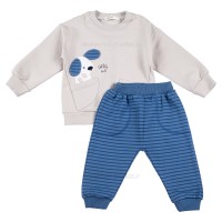 بلوز شلوار طرح سگ رنگ کرم رابو Raboo