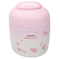 فلاسک غذا دو قسمتی رنگ صورتی Pinkah