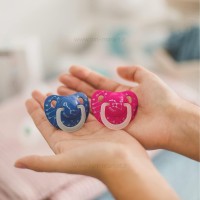 پستانک تکی 6 - 18 ماه ارتودنسی شب تاب طرح ستاره سرخابی سواوینکس  Suavinex (بدون جعبه)