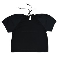 تیشرت دخترانه طرح آستین پف رنگ مشکی