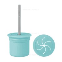 لیوان دو کاره سلیکونی رنگ آبی فیروزه ای مینیک اوی اوی Minik Oioi