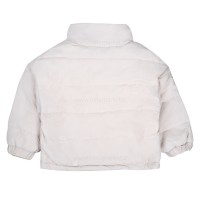 کاپشن داخل کرک اسپرت طرح ساده رنگ کرم