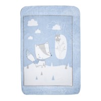 پتو 80*110 طرح روباه رنگ آبی کیکابو Kikkaboo