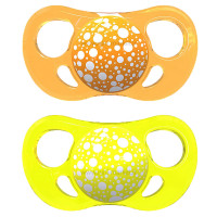 پستانک زرد و نارنجی 0 تا 6 ماه تویست شیک Twistshake بسته 2 عددی