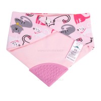 پیشبند دندانگیر دار طرح گربه بی بی فور لایف Baby4life