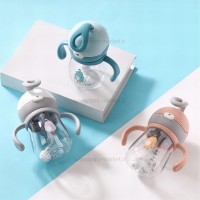 لیوان آبمیوه خوری نی دار 220 میل طرح پرنده صورتی رووکو Rovco