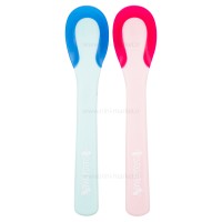 قاشق حرارتی 2 عددی صورتی - آبی بیبی سیل Babisil