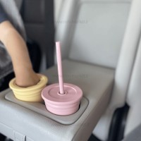 لیوان دو کاره سلیکونی رنگ نسکافه ای مینیک اوی اوی Minik Oioi