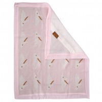 پتو بافت کلاه دار طرح خرگوش رنگ صورتی لیزا lisa