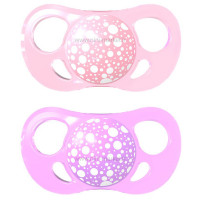 پستانک 2 عددی 6+ ماه صورتی - بنفش تویست شیک Twistshake