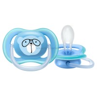 پستانک تکی الترا ایر +18 ماه طرح خرس رنگ آبی اونت Avent (فاقد جعبه)