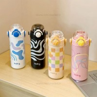 فلاسک آب رنگ صورتی 600 میل Yes Water