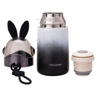 فلاسک آب استيل طرح خرگوش رنگ مشکی هلو دریم Hello dream