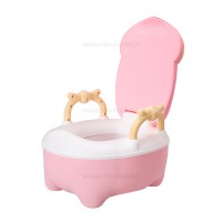 توالت آموزشی طرح گاو شاخدار رنگ صورتی برند خارجی