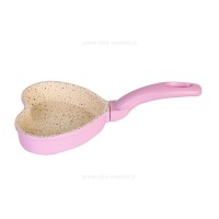 تابه چدن گرانیت قلبی صورتی عروس Aroos