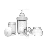 شیشه شیر آنتی کولیک 180 میل سفید تویست شیک Twistshake