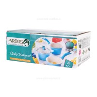 سرویس قابلمه 4 پارچه صورتی مدل دیاکو عروس Aroos