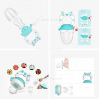 توری میوه خوری طرح خوک رنگ آبی چیکو Chicco