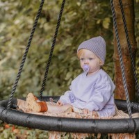 پستانک تکی لاتکس سایز 6 -18 ماه رنگ بنفش فاقد جعبه بیبز Bibs