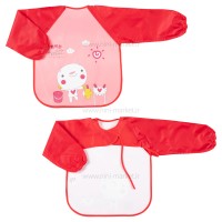 پیشبند غذاخوری آستین دار طرح آدمک رنگ قرمز برند خارجی