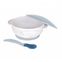 ظرف غذا همراه با قاشق حرارتی رنگ آبی کیکابو Kikkaboo