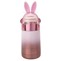 فلاسک آب استيل طرح خرگوش رنگ صورتي هلو دریم Hello dream