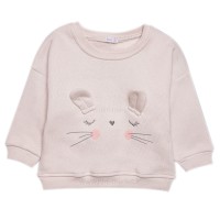 بلوز شلوار اسپرت طرح خرگوش رنگ کرم طوسی پاپو Papo