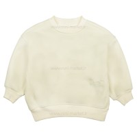 بلوز داخل‌مخمل اسپرت طرح خرس رنگ کرم و سبز