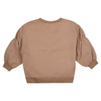 بلوز دخترانه طرح قلب و گل رنگ شیری