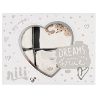 سرویس 13 تیکه طرح کوکی رنگ کرم نیلی