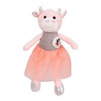 عروسک گاو دامن دار رنگ صورتی برند خارجی