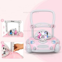 واکر ماشین حباب دار رنگ صورتي برند +ab