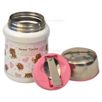 فلاسک غذای کاور دار طرح گربه رنگ صورتی پینکا pinkah