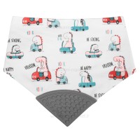 پیشبند دندانگیردار طرح دایناسور و ماشین بی‌بی فور لایف Baby4Life