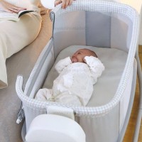 گهواره برقي و تخت کنار مادر رنگ طوسي ماستلا Mastela