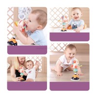 جغجغه صندلی غذا طرح اسب آبی چسبان هولی تویز Hola toys