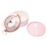 ظرف غذا گیاهی طرح خرسی رنگ صورتی برند خارجی