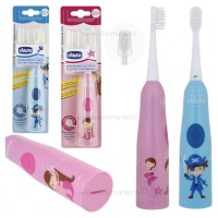 مسواک باتری خور +3 سال طرح پری دریایی رنگ صورتی چیکو Chicco