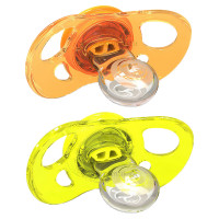 پستانک زرد و نارنجی 0 تا 6 ماه تویست شیک Twistshake بسته 2 عددی