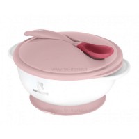 ظرف غذا همراه با قاشق حرارتی رنگ صورتی کیکابو Kikkaboo