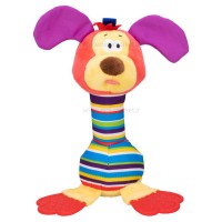 جغجغه دندانگیر دار طرح سگ رنگ قرمز هپی مانکی Happy Monkey