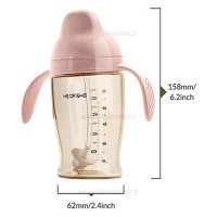 لیوان آبمیوه خوری 280 میل رنگ صورتی هی اور شی Heorshe