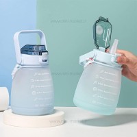 بطری آب 1400 ميل رنگ سبز آبی خارجی