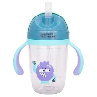 لیوان نی دار دسته دار طرح انار 300 میل رنگ سرمه ای-آبی Yasi Care