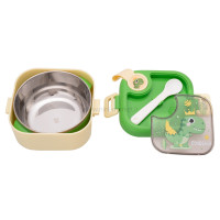 ظرف غذا چند منظوره طرح دايناسور رنگ سبز برند خارجي