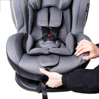 صندلی ماشین تاج دار بی بی فورلایف baby4life رنگ طوسی روشن