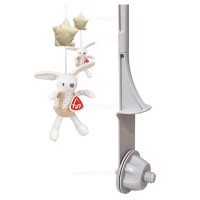 آویز بالای تخت کوکی طرح خرگوش رنگ کرم baby fun