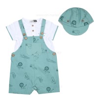 پیشبندی شورتی اسپرت طرح تمساح رنگ سبز Indigo