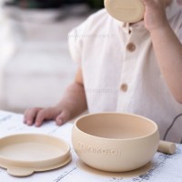 ست ظرف غذا تمام سیلیکونی 4 تکه کرم مینیک اوی‌اوی MinikOiOi