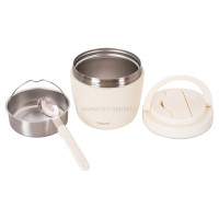 فلاسک غذا دو محفظه ای رنگ کرم پینکا Pinkah